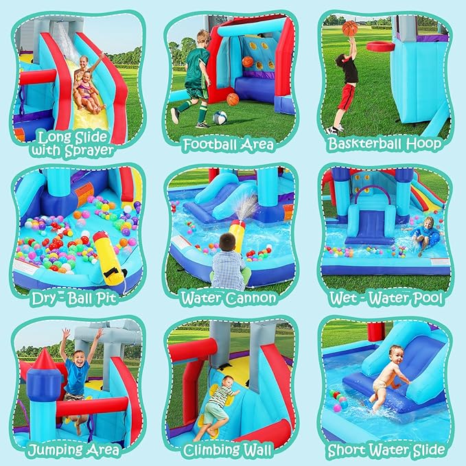 Inflatable water slide combo for kids 🎁