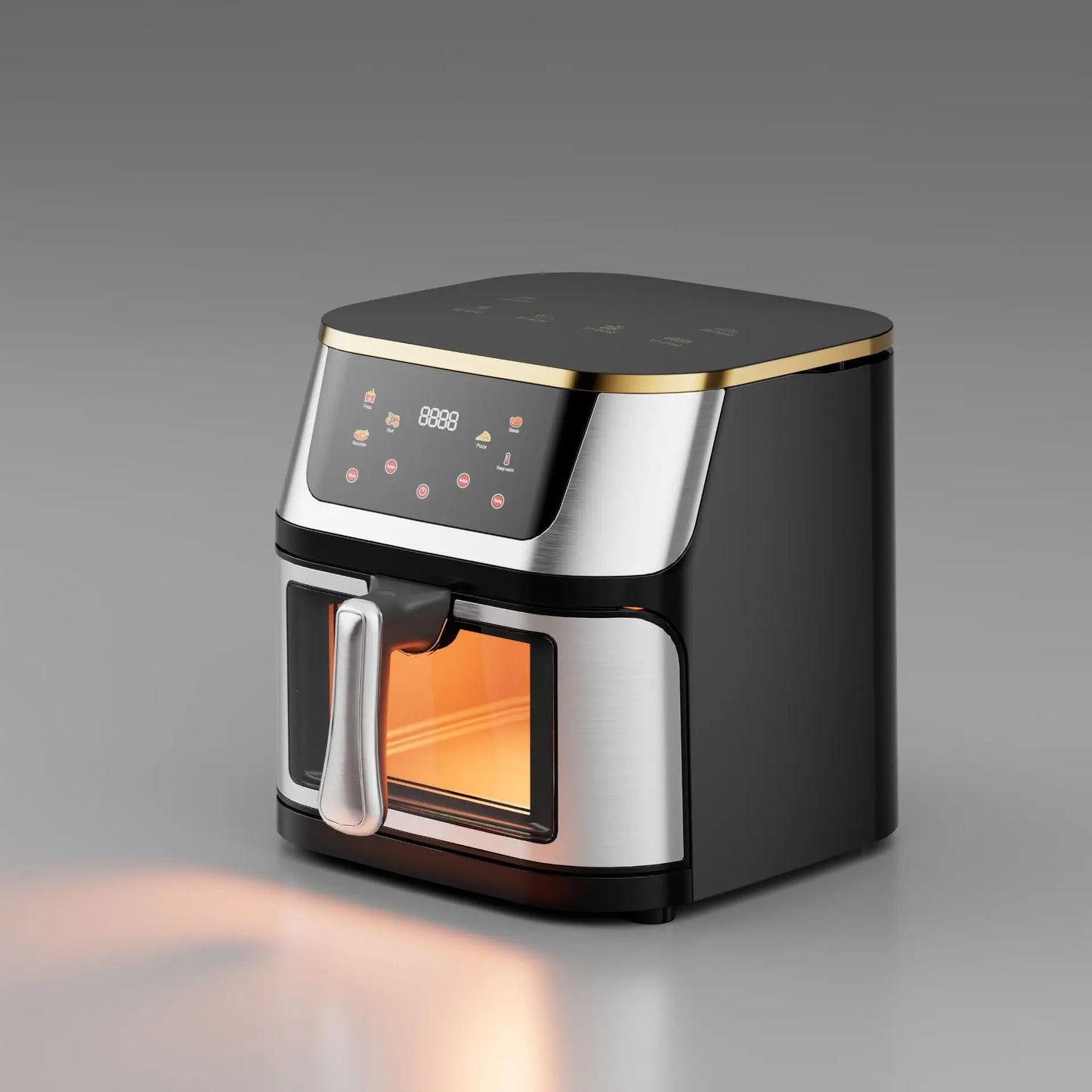 Air Fryer Visual 10L Stainless Steel Deep Frying Pan Smart Touch Screen Electric Oven Air Fryer Cooker 오븐 에어프라이어