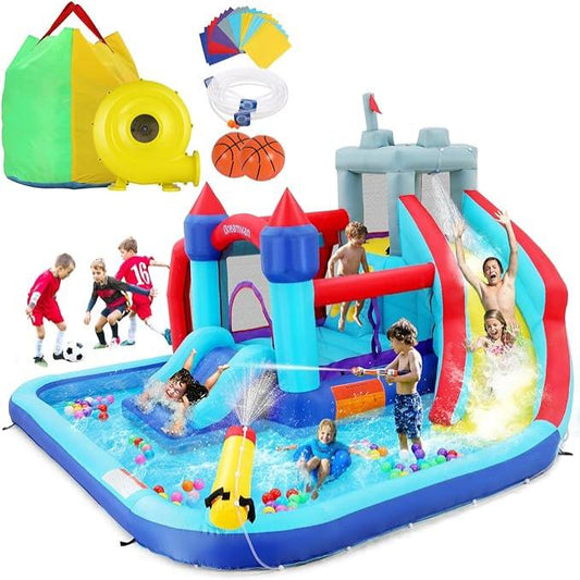 Inflatable water slide combo for kids 🎁